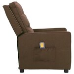 vidaXL Fauteuil de massage Marron Tissu