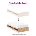 vidaXL Lit de jour sans matelas 100x200 cm bois de pin massif