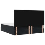 VidaXL Cadre de lit ottoman avec matelas noir 180x200cm velours