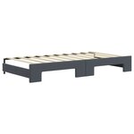 vidaXL Lit de jour avec gigogne sans matelas gris foncé 90x190 cm