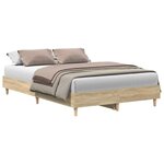 vidaXL Cadre de lit Sonoma 137 x 190 cm Bois d'ingénierie