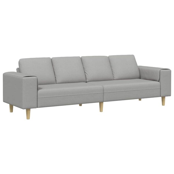 vidaXL Canapé de salon Gris nuage 250 x 77 x 76 cm Polyester