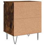 vidaXL Tables de chevet 2 Pièces chêne fumé 40x30x50 cm bois d'ingénierie