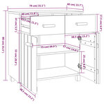 vidaXL Buffet HAMAR Marron miel 79x40x80 cm Bois massif de pin