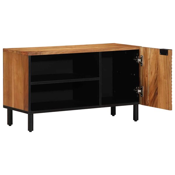vidaXL Unites TV avec étagère Bois d'Acacia Massif 80 x 31 5 x 46 cm