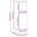 vidaXL Armoire de salle de bain chêne artisanal 30x30x100 cm