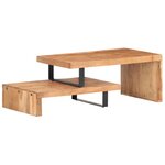 vidaXL Ensemble de 2 tables basses Bois d'acacia massif