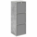 vidaXL Buffet avec tiroir Gris béton 35 x 32 x 99 5 cm
