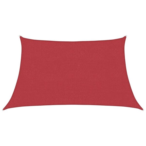 vidaXL Voile d'ombrage 160 g/m² Rouge 3/4x2 m PEHD