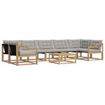 vidaXL Ensemble de canapés d'extérieur 8 Pièces Blanc et gris clair