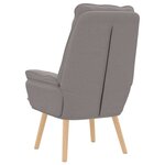 vidaXL fauteuil Taupe 69 x 74 x 93 cm Tissu et Contreplaqué