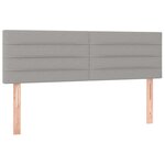 vidaXL Sommier à lattes de lit et matelas et LED Gris clair 140x190 cm