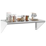 vidaXL Étagère murale 100x45x31 cm argenté acier inoxydable