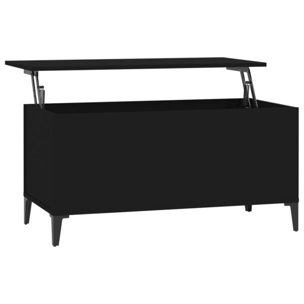 vidaXL Table basse Noir 90x44 5x45 cm Bois d'ingénierie