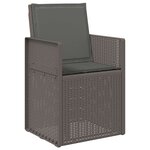 vidaXL Chaises de jardin salle à manger 2 Pièces Gris clair et anthracite
