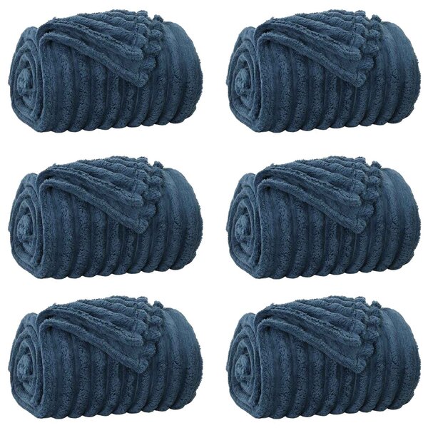 vidaXL Couvertures à jeter 6 pc Bleu marine 200 x 150 cm 4.75 kg