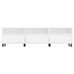 vidaXL Meuble TV blanc 150x30x44 5 cm bois d'ingénierie