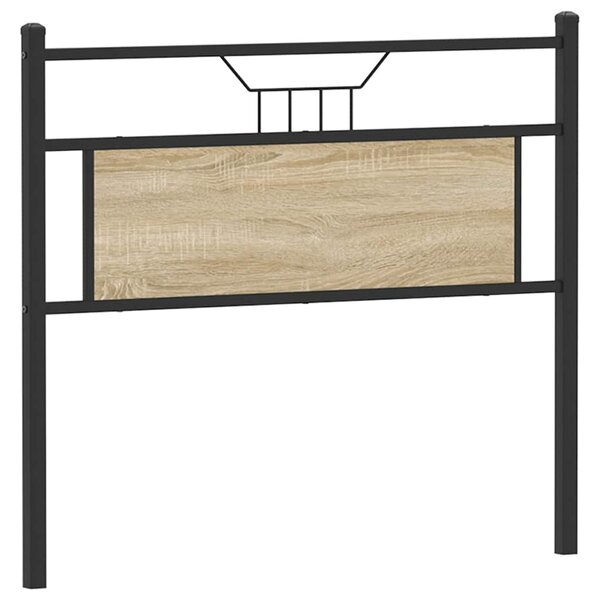vidaXL Tête de lit chêne sonoma 107 cm bois d'ingénierie et acier