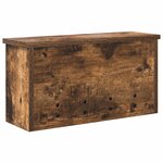 vidaXL Porte-manteau mural avec étagère Chêne fumé 50 x 16 x 26 cm