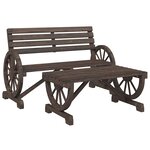 vidaXL Salon de jardin 4 Pièces bois de sapin massif