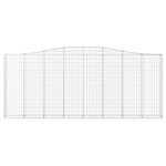 vidaXL Paniers à gabions arqués 3 Pièces 400x30x160/180 cm Fer galvanisé