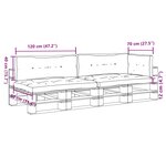 vidaXL Coussins de palette lot de 5 rouge tissu