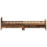 vidaXL Cadre de lit sans matelas vieux bois 75x190 cm bois ingénierie