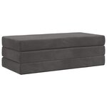 vidaXL Canapé-lit pliable 140 x 67 x 45 cm Gris foncé