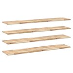 vidaXL Étagères flottantes 4 Pièces 160x30x2 cm acacia massif non traité