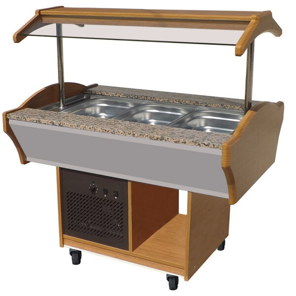 Buffet froid professionnel de 3 à 6 bacs gn 1/1 - combisteel - r290 - inox1200 mm 1200x900x850/1350mm