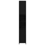 Meuble de salle de bain vidaXL Chêne Noir 30x30x183 5 cm Bois d'ingénierie