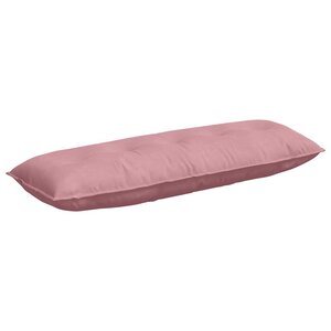 vidaXL Coussin de Dos Rose 140 x 50 cm Tissu en velours côtelé