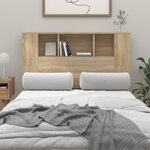 vidaXL Armoire de tête de lit chêne sonoma 120x18 5x102 5 cm