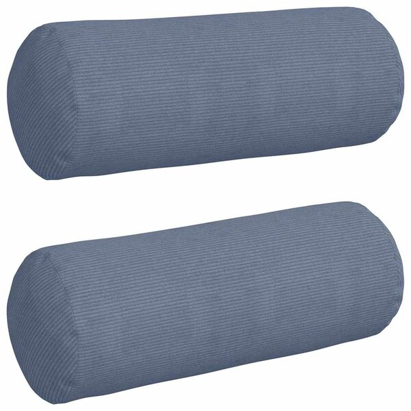 vidaXL Coussins d'accent 2 Pièces Bleu Ø 25 x 70 cm