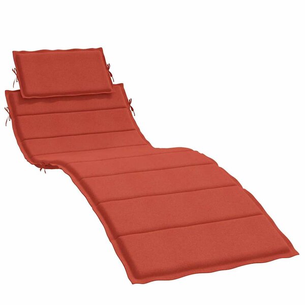 vidaXL Coussin de chaise longue rouge mélangé 186x58x4 cm tissu