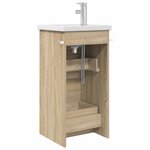 vidaXL Meuble de salle de bain avec évier Chêne Sonoma