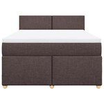 vidaXL Sommier à lattes de lit avec matelas Marron foncé 160x200 cm