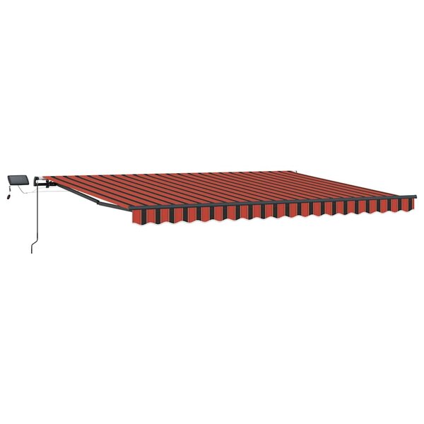 vidaXL Auvent Rétractable orange et marron 400 × 300 cm tissu