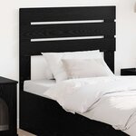 vidaXL Tête de lit avec tête de lit Chêne noir 80 cm Bois d'ingénierie
