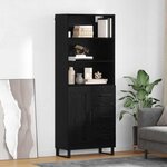 vidaXL Haut Armoire Chêne noir 69 5 x 34 x 180 cm Bois d'ingénierie