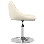 vidaXL Chaises à manger pivotantes lot de 4 Crème Velours