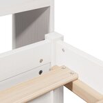 vidaXL Lit bibliothèque sans matelas blanc 90x190cm bois de pin massif