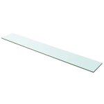 vidaXL Panneaux d'étagère 2 Pièces Verre Transparent 100 x 15 cm