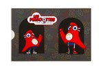 Jeux olympiques et paralympiques de paris 2024 - set duo médaillons mascotte olympique et paralympique
