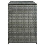 vidaXL Abri de poubelle double Résine tressée Anthracite 148x77x111cm