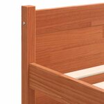 vidaXL Cadre de lit Marron cire 180 x 200 cm Bois massif en pin