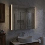 vidaXL Armoire Miroir de Salle de Bain Chêne fumé 83 5 x 15 5 x 70 cm