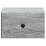 vidaXL Cabinet de chevet mural 2 Pièces Sonoma gris 34 5 x 33 x 20 cm