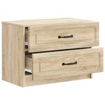 vidaXL Cabinet de chevet avec tiroir Chêne Sonoma 62 x 34 5 x 44 5 cm