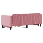 vidaXL Lit de jour avec lit gigogne rose 90x200 cm velours